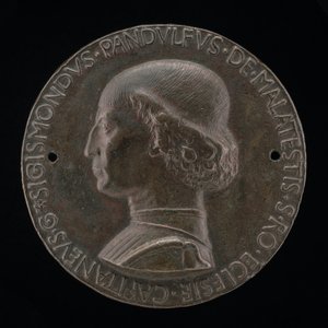 Sigismondo Pandolfo Malatesta, 1417-1468, herre over Rimini og Fano [forside], 1446. af Matteo di Andrea de Pasti