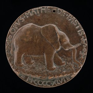 Malatesta-elefanten på en eng [omvendt], 1446.