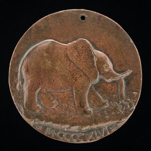 Malatesta-elefanten på en eng [omvendt], 1446. af Matteo di Andrea de Pasti