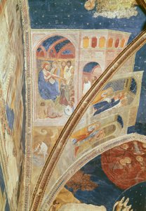 The Calling of St. Martial, en fisker, detaljer fra loftet i kapellet i Tinel med scener fra St. Martials liv, 1344-45
