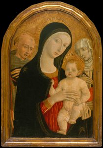Madonna og barn med de hellige Frans og Catherine af Siena, omkring 1476-80.