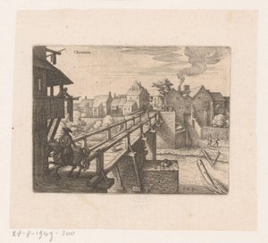 Udsigt over Charenton-le-Pont Charanton (titel på objekt) Syv franske landskaber og bybilleder (serietitel) af Matthäus Merian (I)