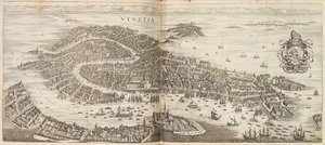 Panorama over Venedig. Fra Newe Archontologia cosmica af Johann Ludwig Gottfried, 1646.