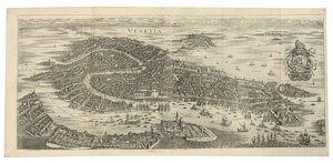 Folding panorama of Venice, 1688, printed c.1700dani