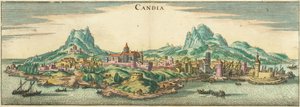 Heraklion - Candia, Corphu (beskåret) af Matthaus Merian