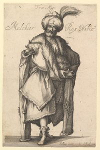 Melchior, efter Three Magi-serien af Jacques Bellange, ca. 1615. af Matthaus Merian