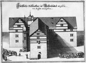 Herzog August Bibliotek i Wolfenbüttel, mellem 1655 og 1660 af Matthaus the Elder Merian