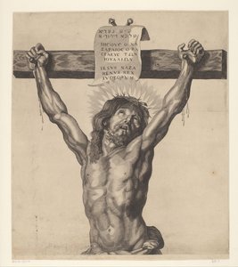 Kristus på korset Serie af Ecce Homo, Kristus korsfæstede, Jomfru Maria og Evangelisten Johannes (serietitel) af Mattheus Borrekens