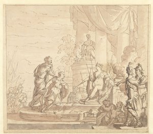 Aeneas ved Dido af Mattheus Terwesten