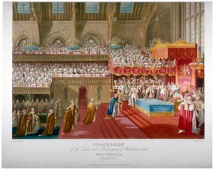 Kroning af kong George IV, Westminster Hall, London, 1821 1824.
