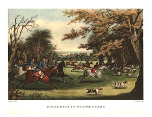 Royal Hunt i Windsor Park, begyndelsen af midten af det 19. århundrede, c1955.