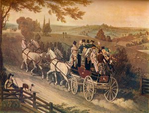 Scenecoach, c1800-tallet af Matthew Dubourg