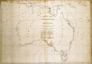 Kort over Terra Australis (Australien) (print)