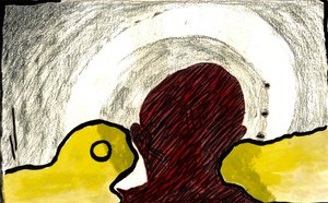 Whisper, 2021 (akvarel, pastel) af Matthew Hilton