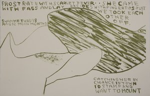 hun kom med bøsser, 2009 (litografi) af Matthew Hilton