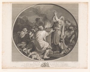 Noas offer Noah Sacrificing (titel på objekt) Hovedmalerier i England (serietitel) The Most Capital Paintings in England (serietitel) af Matthew Liart