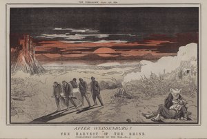 Efter Weissenburg! eller Rhinens høst (farve litho) af Matthew