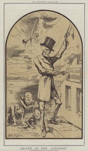 Døden som hævneren! (farve litho) af Matthew