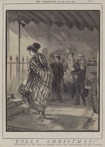 Glædelig jul! (farve litho) af Matthew