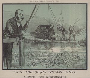 Ikke for Jo(hn Stuart Mill) eller, A Smith for Westminster (farve litho) af Matthew