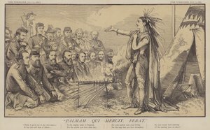 Den, der fortjener håndfladen, vil modtage den (farve litho)