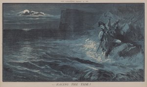 Racing the Tide! (farve litho) af Matthew