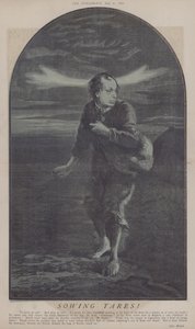 Såning af ukrudt! (farve litho) af Matthew