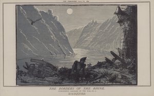 Rhinens grænser (farve litho) af Matthew