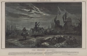 Den moderne Quixote! (farve litho) af Matthew