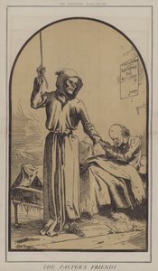 Pauperens Ven! (farve litho) af Matthew