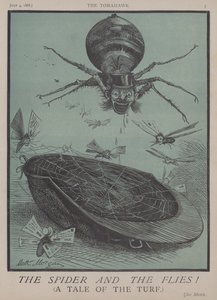Edderkoppen og fluerne! (farve litho) af Matthew