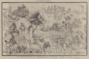 Tomahawks Hieroglyphic for 1869 (farve litho) af Matthew