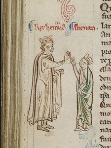 Ægteskab mellem Henrik III og Eleanor af Provence Fra Historia Anglorum, Chronica majora