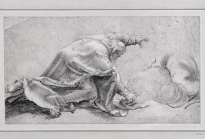Sankt Peter, transfigurationens apostel, set fra siden ... af Matthias (after) Gruenewald