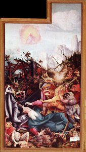 Sankt Antonius den Stores fristelse, Issenheims altertavle (olie på panel