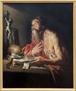 Saint Hieronymus, oliemaleri på lærred af Mathias Stomer (Matthias Stom) (1600-efter 1650) - Fotografi, KIM Youngtae, Nantes, Nantes Museum of Fine Arts