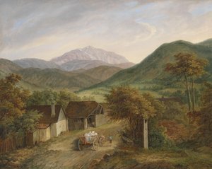 Matthias Rudolf Toma Udsigt over Schneeberg 1860 af Matthias Rudolf Toma