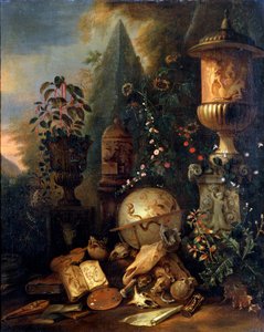 Vanitas. Stilleben med en vase, 17. eller begyndelsen af 1700-tallet