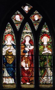 Malervinduet; Faith, Hope & Charity, St Machars Cathedral, 1873 af Matthijs Maris