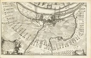 Belejring af Keizersweerd, 1702 Plan de la Ville de Keyserswert (titel på objekt)