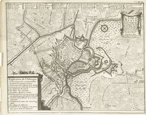 Belejring af Menin, 1706 Plan de la Ville de Menin (...) (titel på objekt)