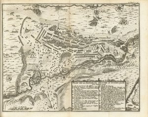 Slaget ved Oudenaarden, 1708 Plan de la Bataille, proche d