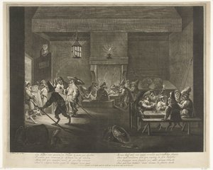 Vagtværelse med aber, ca. 1720 af Matthijs Pool