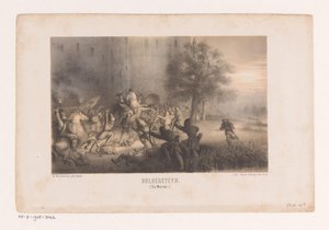 Bulgersteyn belejret af normannerne Bulgersteyn (Nordmændene) (titel på objekt) af Matthijs Willem Gerardus Michielsen