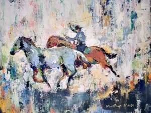 Cowboy-roping i galop af Matthys Moss