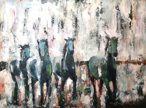 Vilde heste galopperer af Matthys Moss