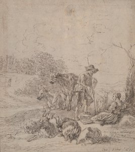 Pastoral Scene af Matthys van den Bergh