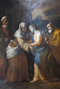 Besøg af Mattia (1613 99) (attr.to) Preti