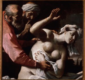 Susanna og de ældste - olie på lærred af Mattia Preti