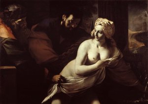 Susanna og de ældre, 1600-tallet. af Mattia Preti